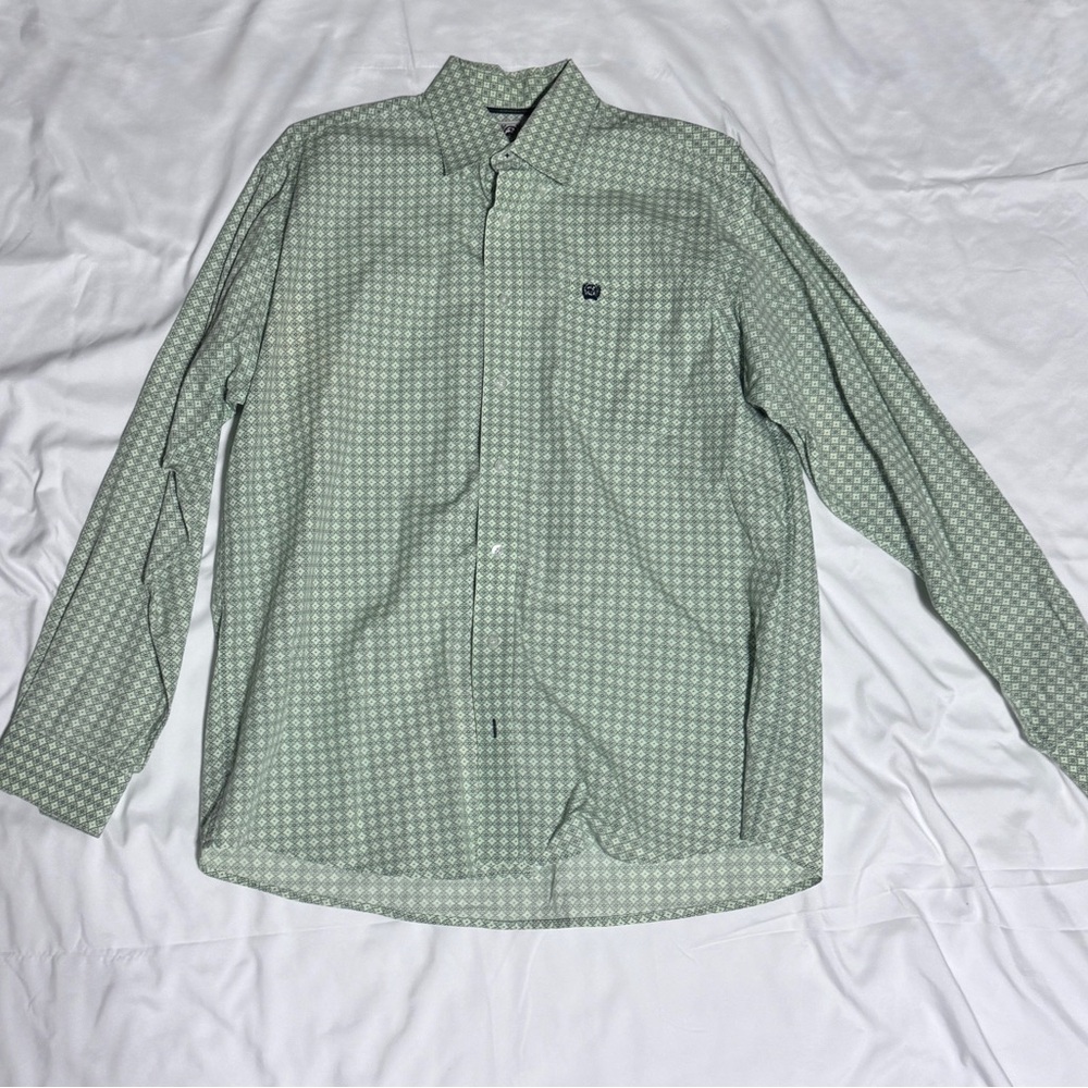 Cinch Green Casual Button Down Shirt